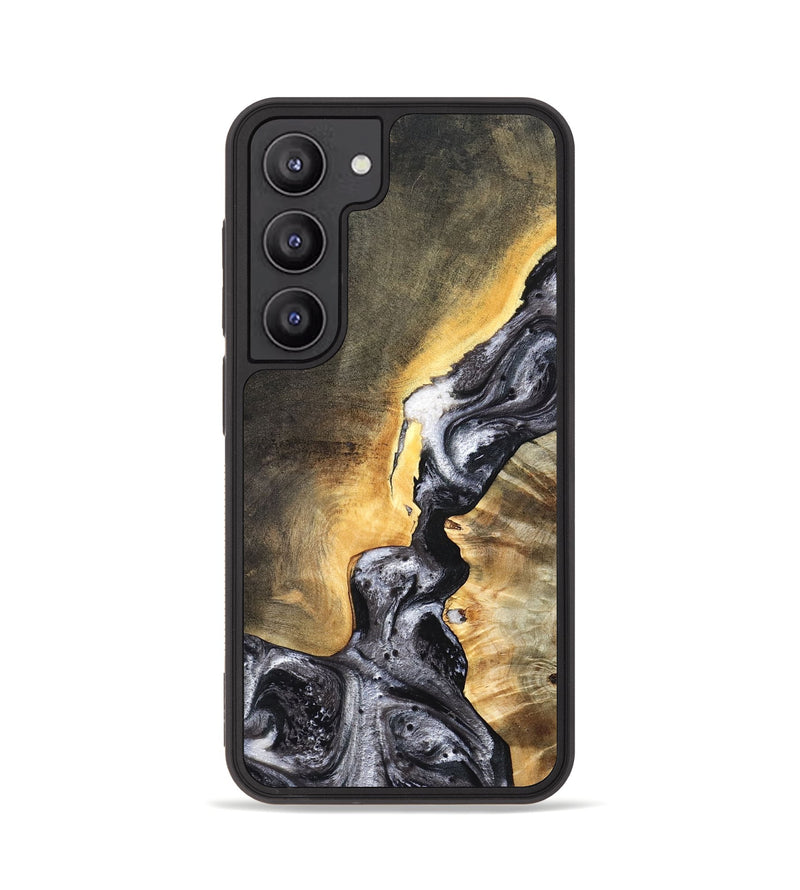 Galaxy S23 Wood Phone Case - Gust (Black & White, 820192)