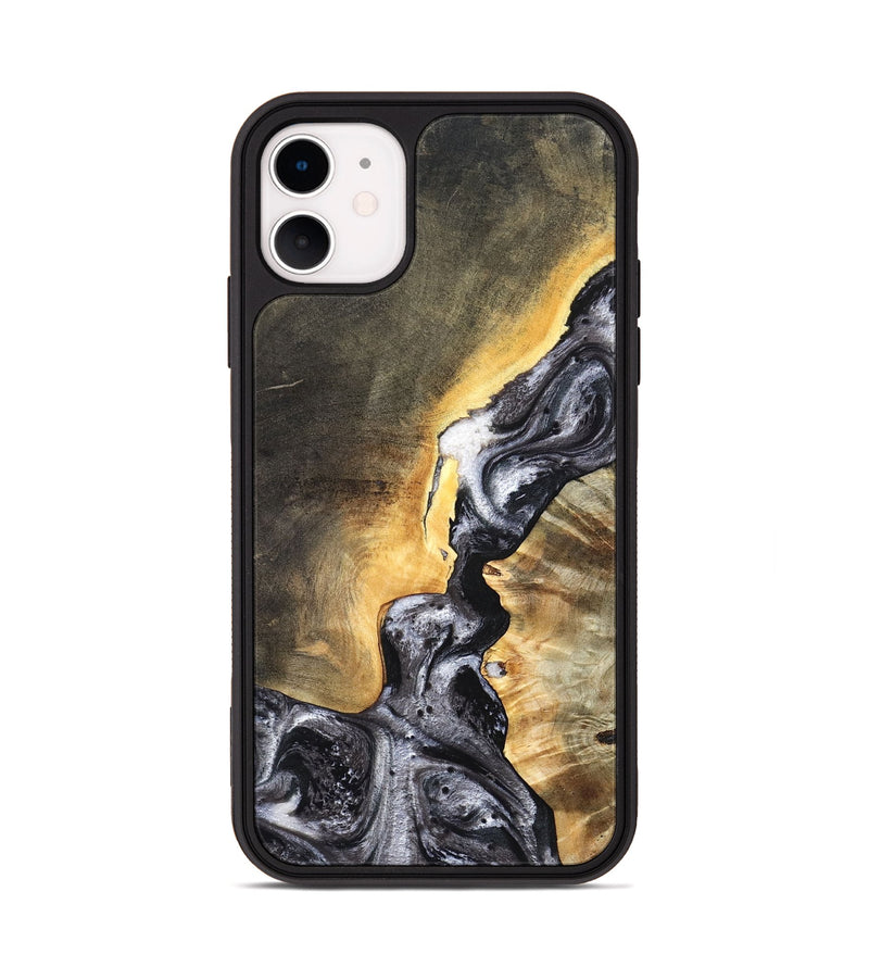 iPhone 11 Wood Phone Case - Gust (Black & White, 820192)