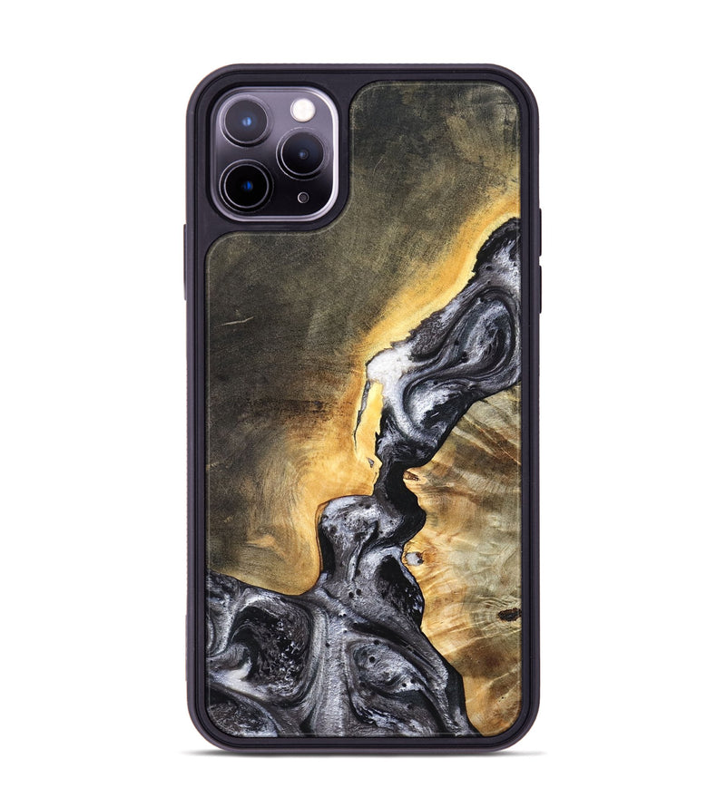 iPhone 11 Pro Max Wood Phone Case - Gust (Black & White, 820192)