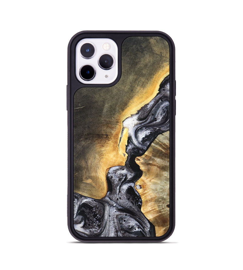 iPhone 11 Pro Wood Phone Case - Gust (Black & White, 820192)
