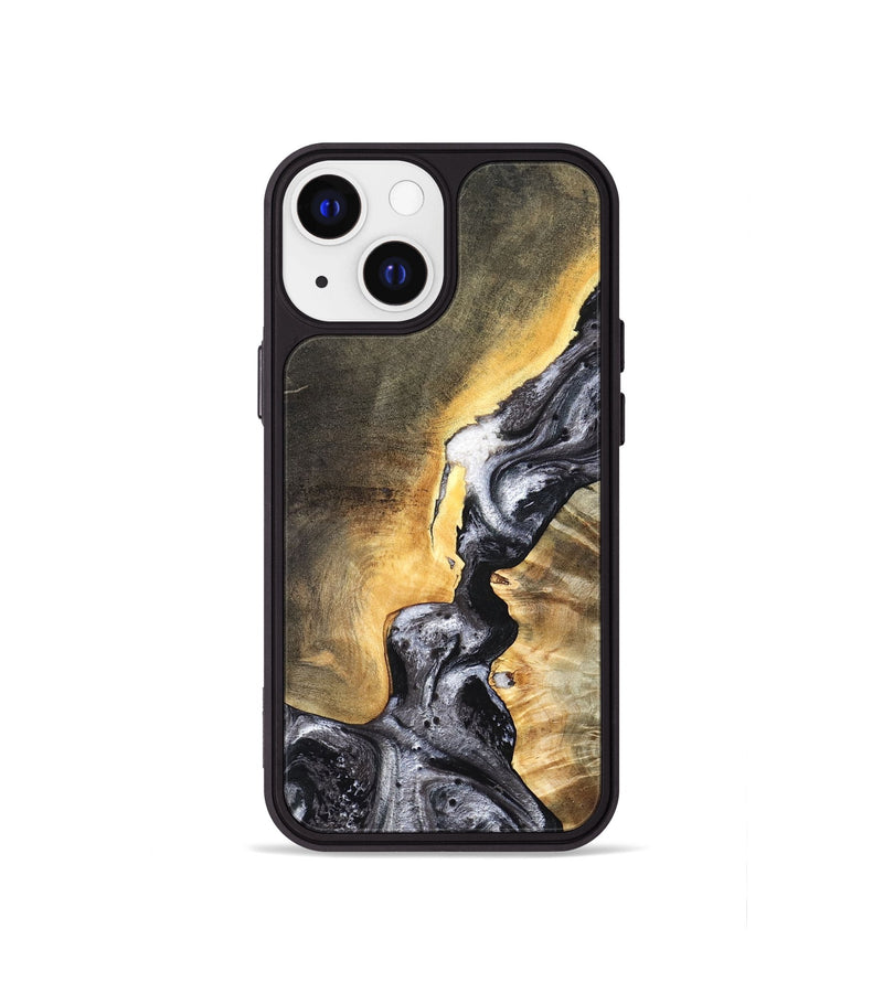 iPhone 13 mini Wood Phone Case - Gust (Black & White, 820192)