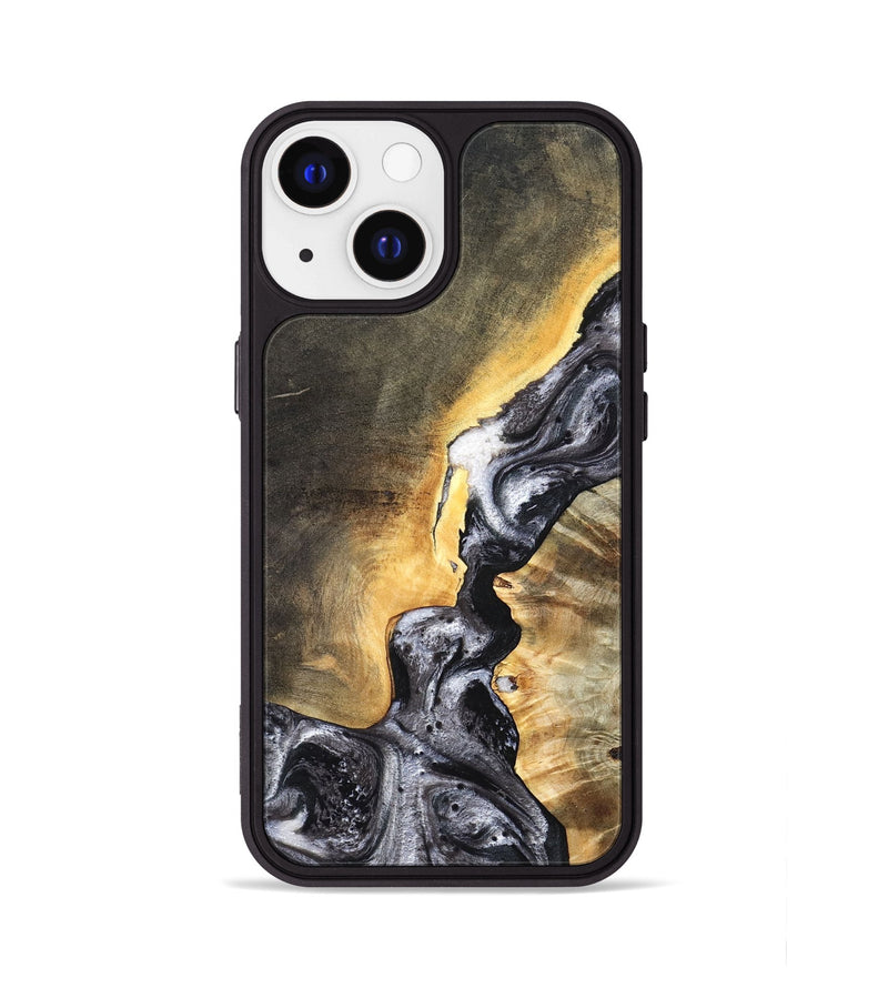 iPhone 13 Wood Phone Case - Gust (Black & White, 820192)