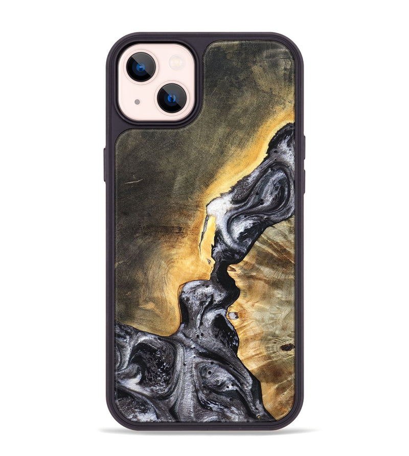 iPhone 14 Plus Wood Phone Case - Gust (Black & White, 820192)