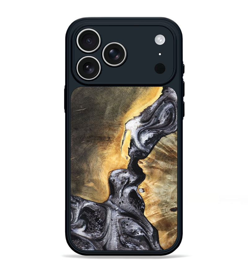 iPhone 17 Pro Max Wood Phone Case - Gust (Black & White, 820192)