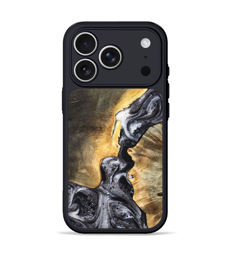 iPhone 17 Pro Wood Phone Case - Gust (Black & White, 820192)