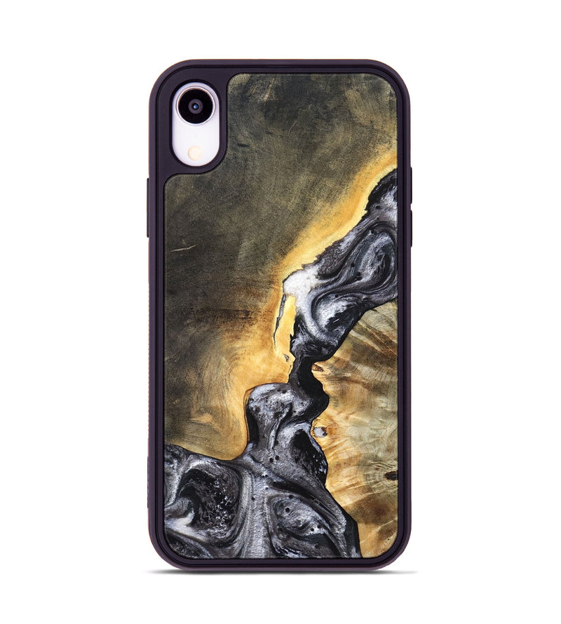 iPhone Xr Wood Phone Case - Gust (Black & White, 820192)