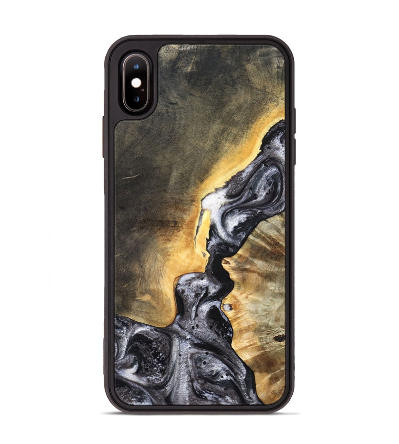iPhone Xs Max Wood Phone Case - Gust (Black & White, 820192)