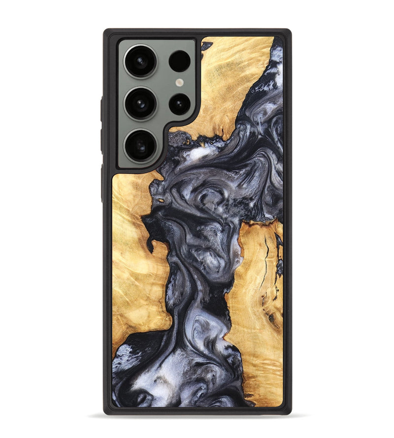 Galaxy S23 Ultra Wood Phone Case - Nadia (Black & White, 820193)