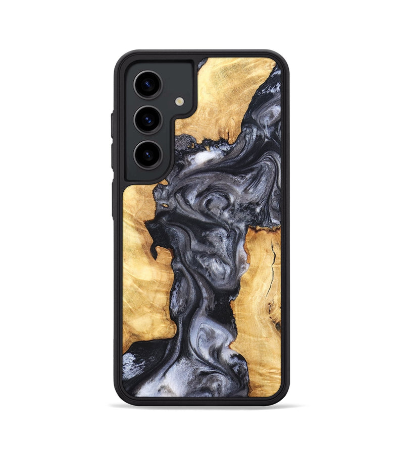 Galaxy S24 Wood Phone Case - Nadia (Black & White, 820193)
