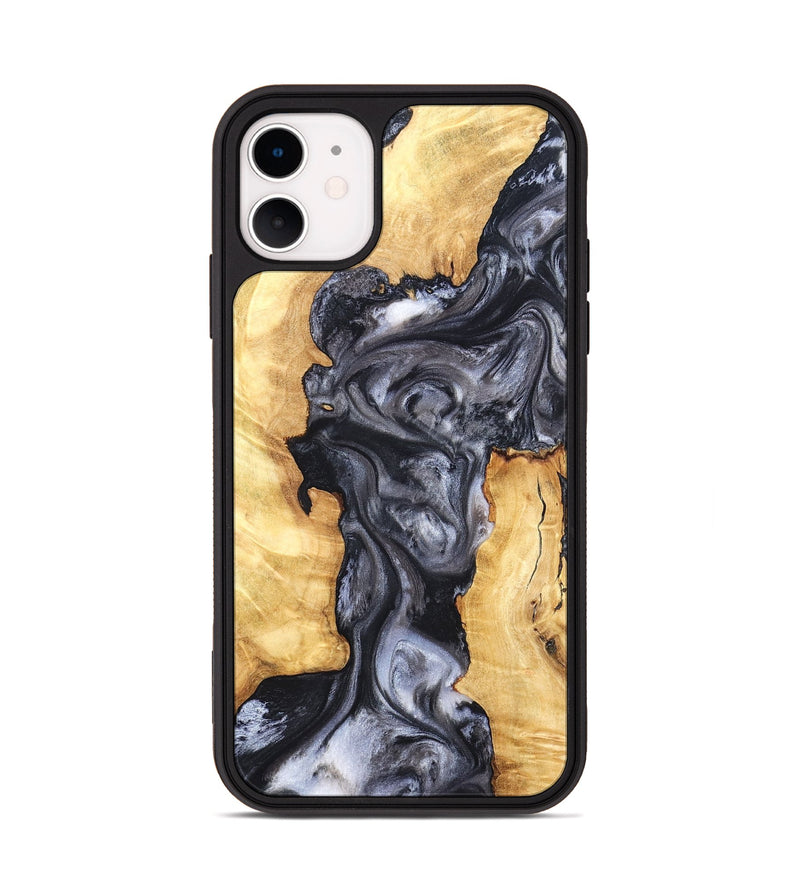 iPhone 11 Wood Phone Case - Nadia (Black & White, 820193)