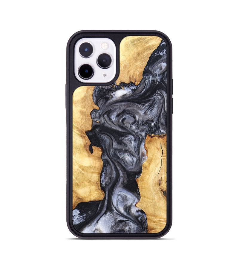 iPhone 11 Pro Wood Phone Case - Nadia (Black & White, 820193)