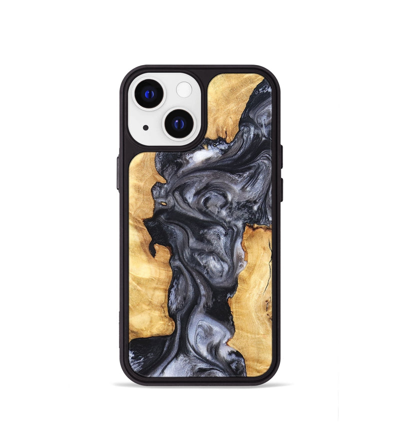 iPhone 13 mini Wood Phone Case - Nadia (Black & White, 820193)
