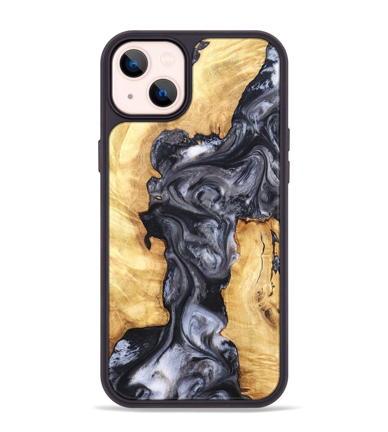 iPhone 14 Plus Wood Phone Case - Nadia (Black & White, 820193)