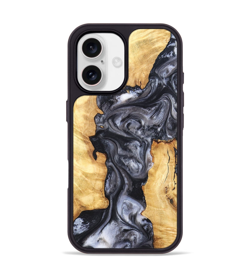 iPhone 17 Wood Phone Case - Nadia (Black & White, 820193)