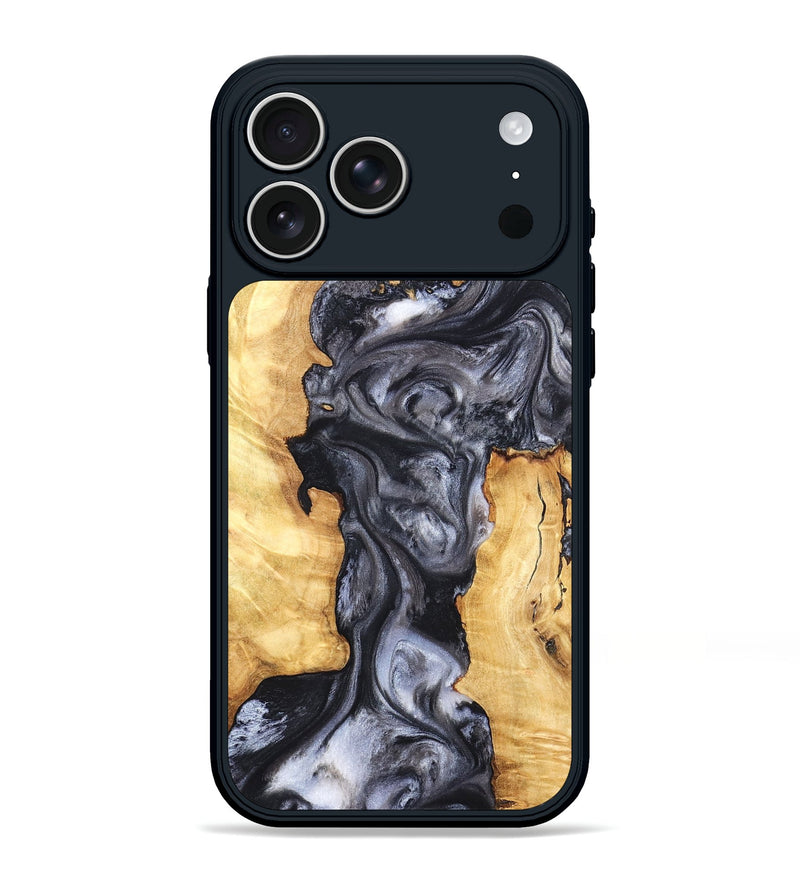 iPhone 17 Pro Max Wood Phone Case - Nadia (Black & White, 820193)