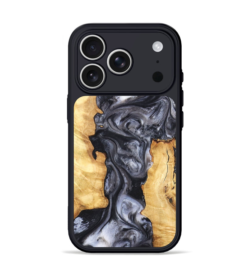 iPhone 17 Pro Wood Phone Case - Nadia (Black & White, 820193)
