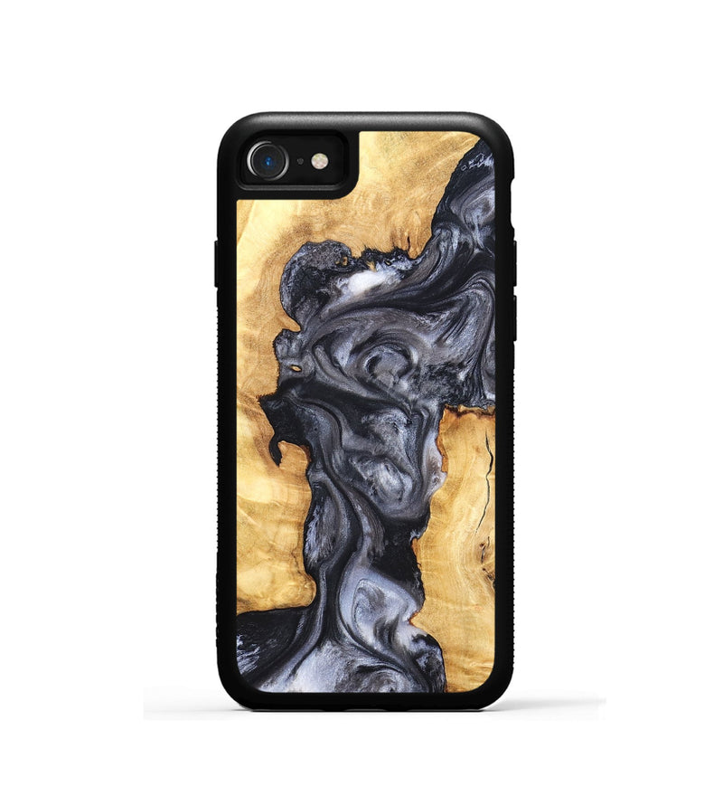 iPhone SE Wood Phone Case - Nadia (Black & White, 820193)