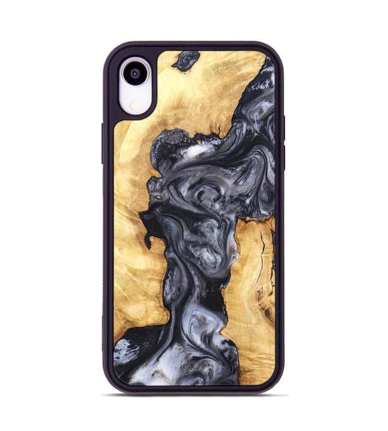 iPhone Xr Wood Phone Case - Nadia (Black & White, 820193)