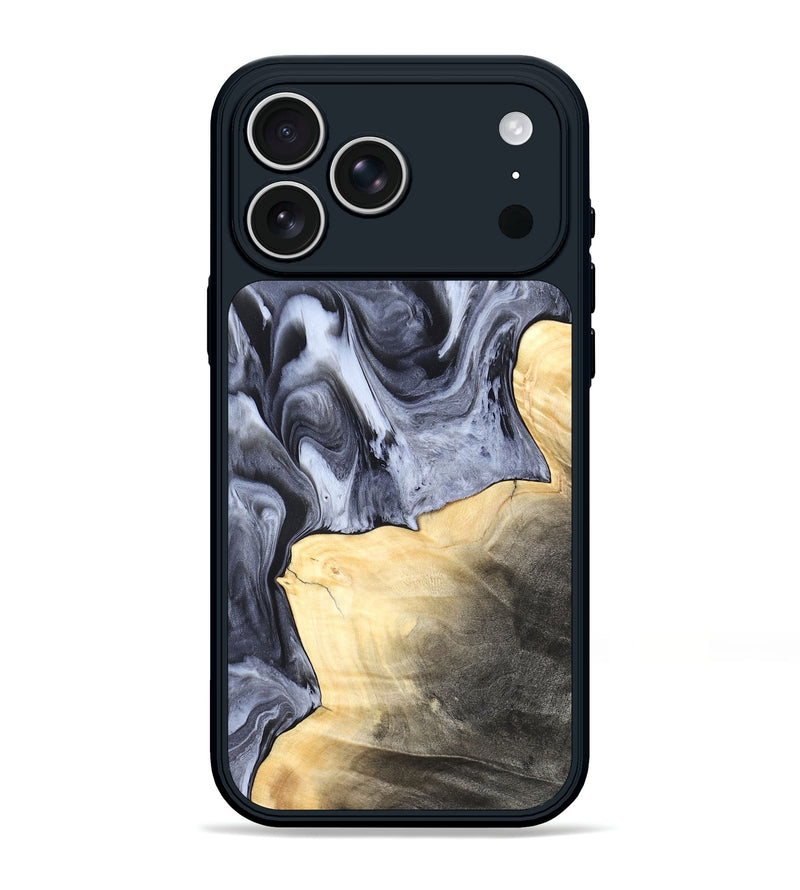 iPhone 17 Pro Max Wood Phone Case - Maribel (Black & White, 820194)