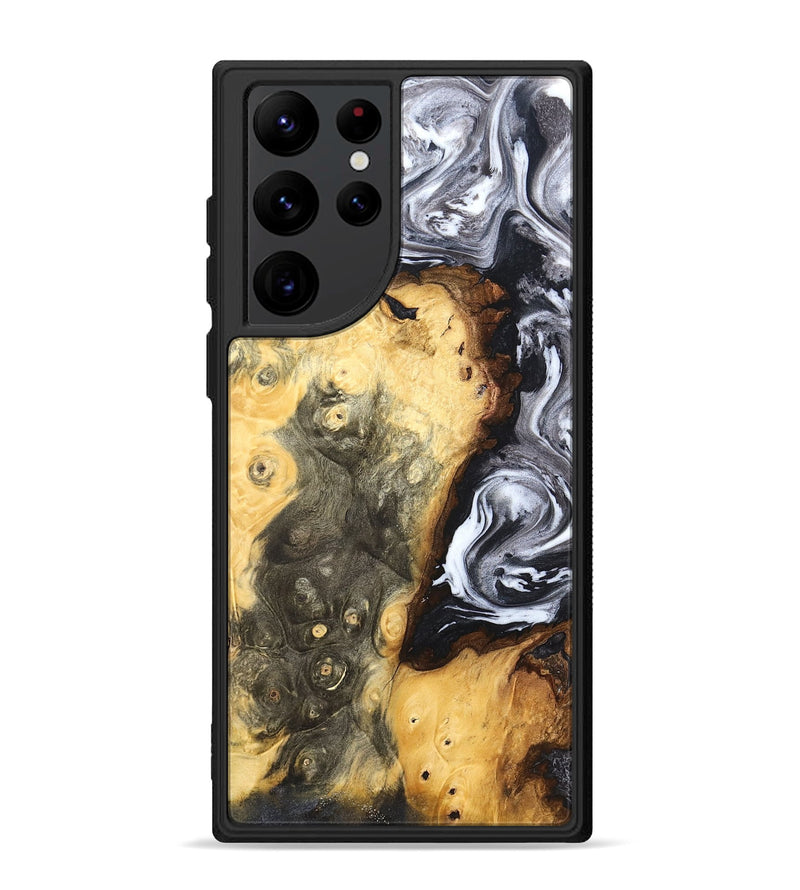 Galaxy S22 Ultra Wood Phone Case - Kaye (Black & White, 820195)
