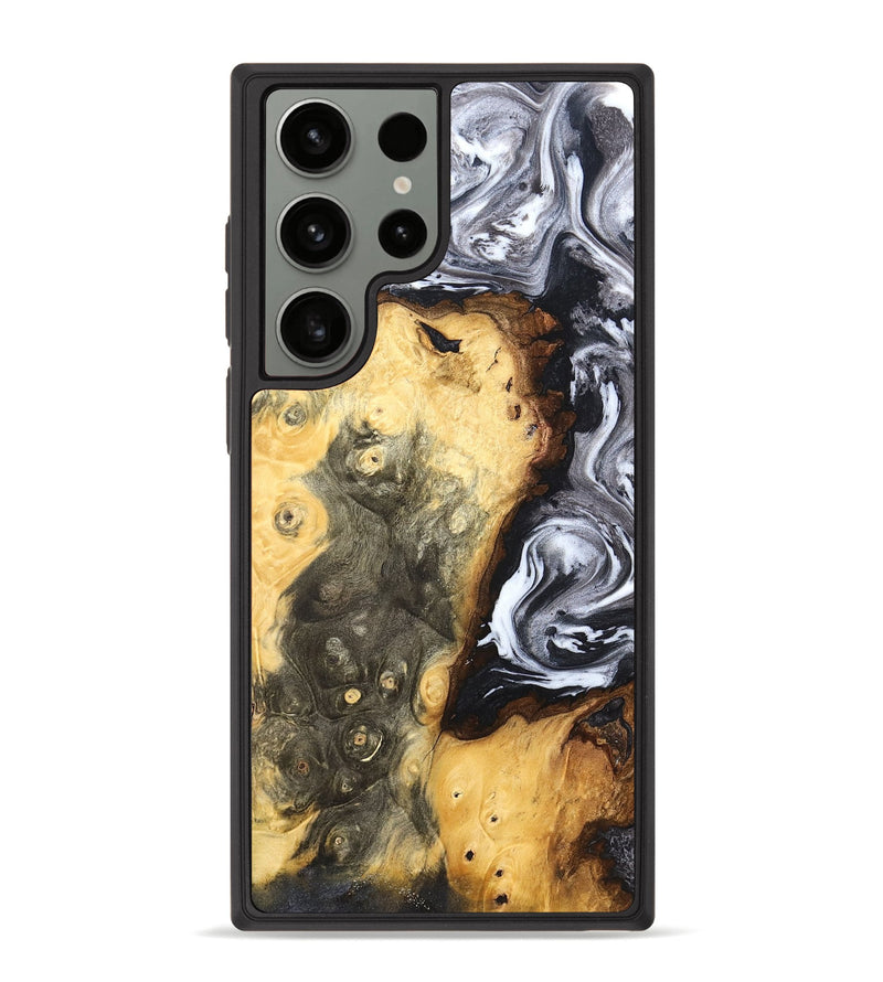 Galaxy S23 Ultra Wood Phone Case - Kaye (Black & White, 820195)