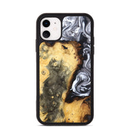 iPhone 11 Wood Phone Case - Kaye (Black & White, 820195)