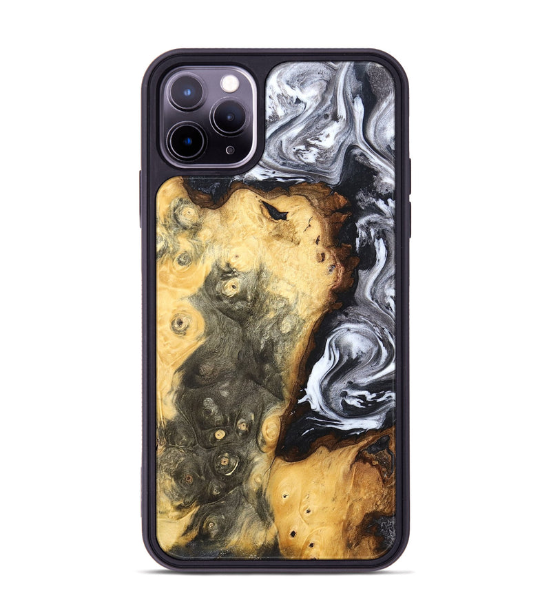 iPhone 11 Pro Max Wood Phone Case - Kaye (Black & White, 820195)