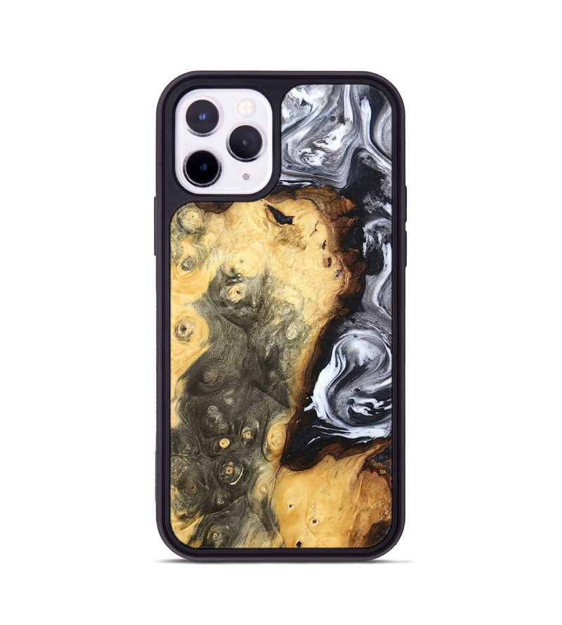 iPhone 11 Pro Wood Phone Case - Kaye (Black & White, 820195)