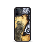 iPhone 12 mini Wood Phone Case - Kaye (Black & White, 820195)