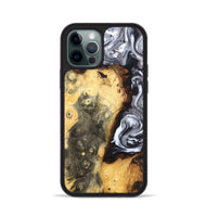 iPhone 12 Pro Wood Phone Case - Kaye (Black & White, 820195)