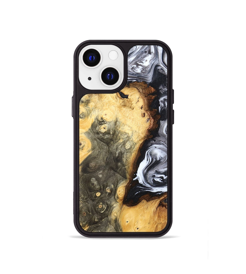 iPhone 13 mini Wood Phone Case - Kaye (Black & White, 820195)