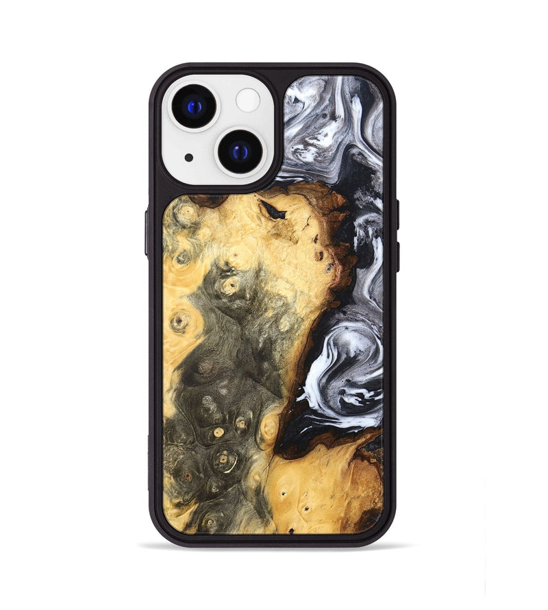 iPhone 13 Wood Phone Case - Kaye (Black & White, 820195)
