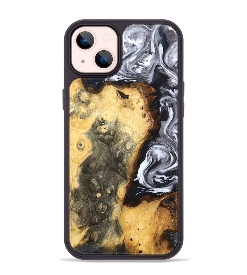 iPhone 14 Plus Wood Phone Case - Kaye (Black & White, 820195)