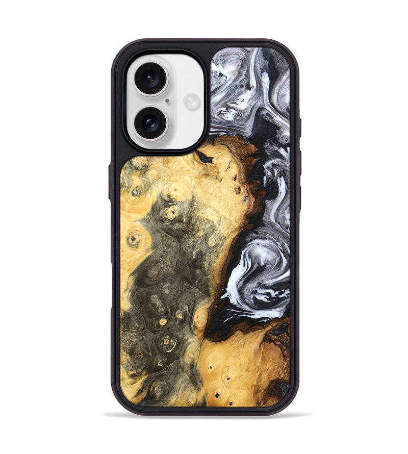 iPhone 17 Wood Phone Case - Kaye (Black & White, 820195)