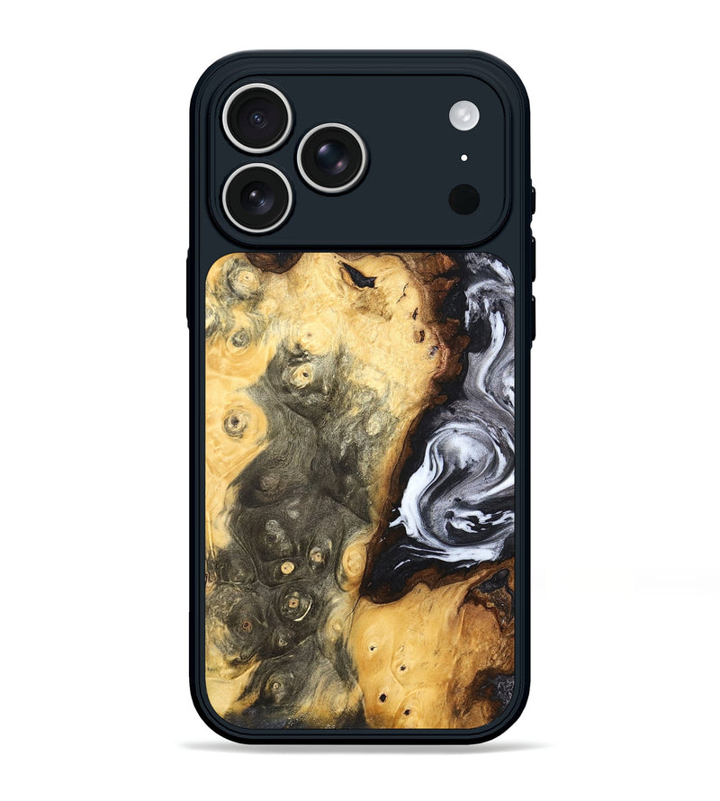 iPhone 17 Pro Max Wood Phone Case - Kaye (Black & White, 820195)