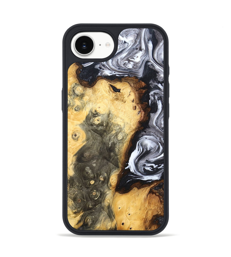 iPhone 17e Wood Phone Case - Kaye (Black & White, 820195)