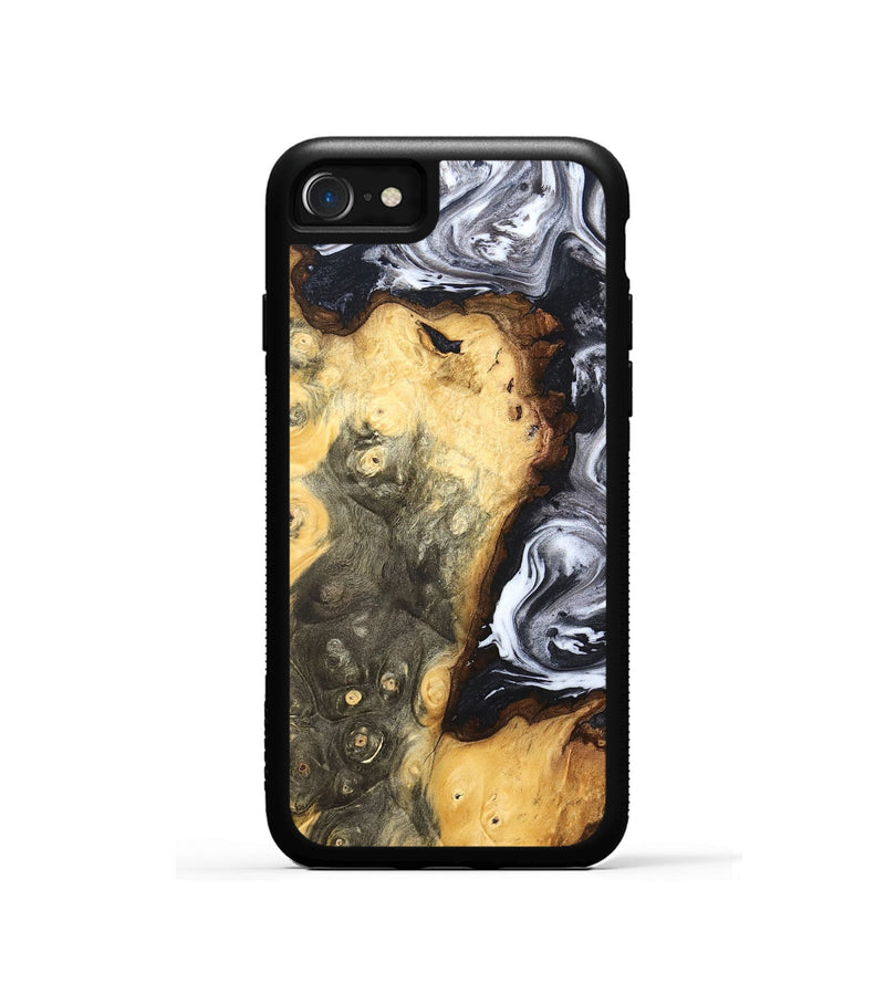 iPhone SE Wood Phone Case - Kaye (Black & White, 820195)