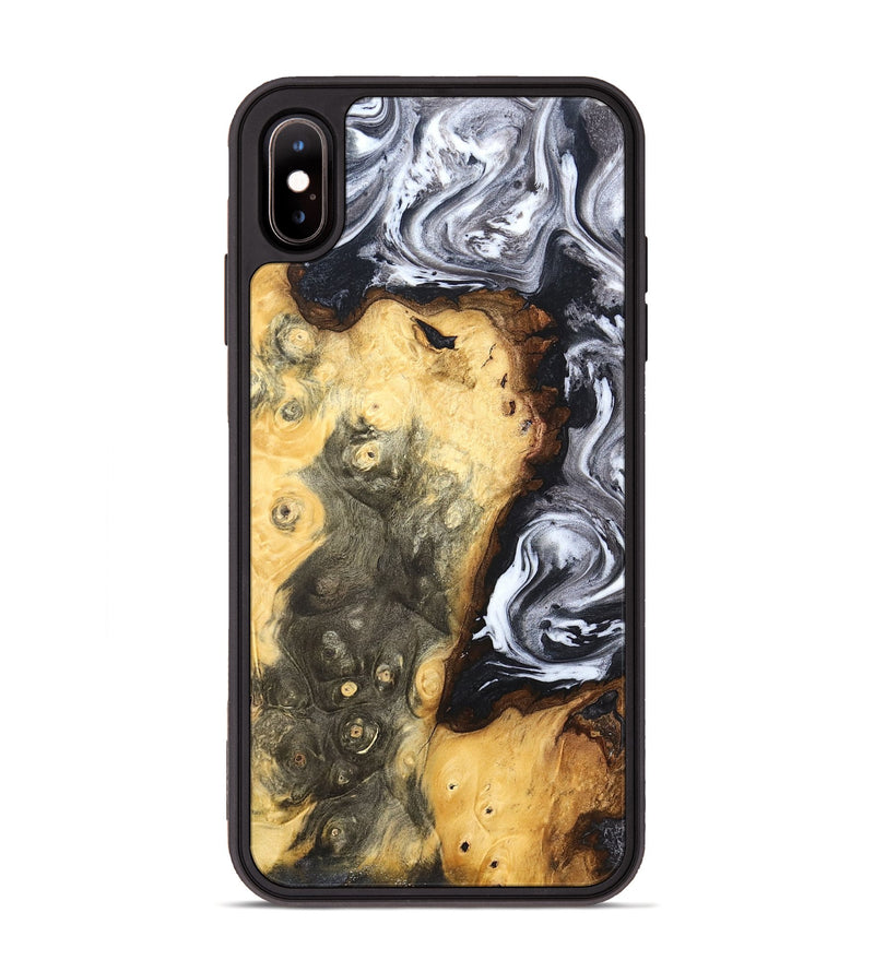 iPhone Xs Max Wood Phone Case - Kaye (Black & White, 820195)