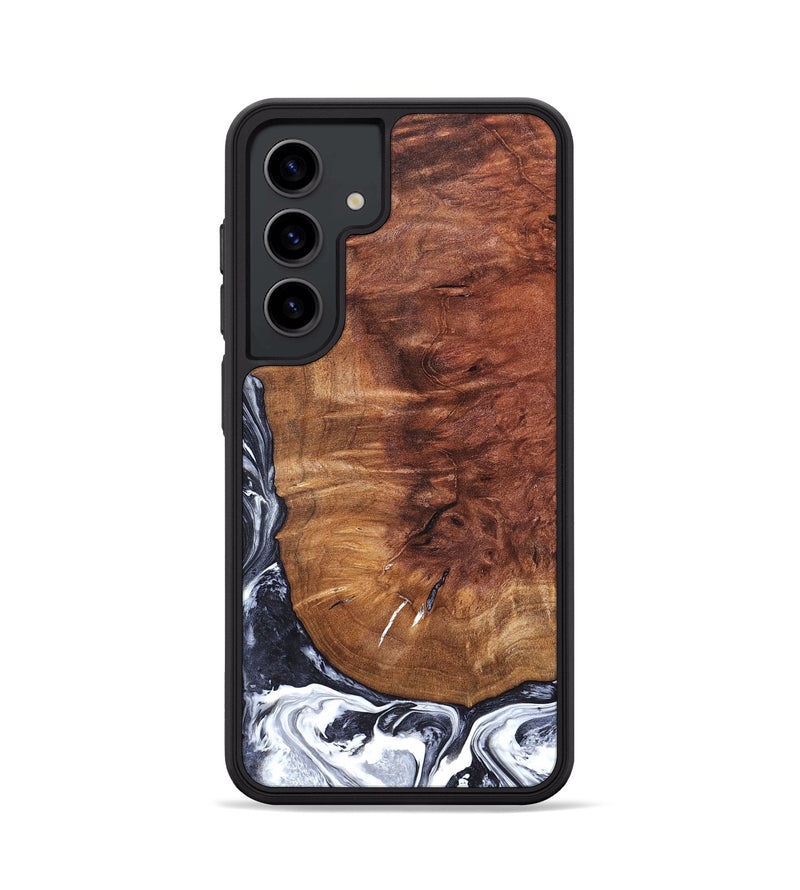 Galaxy S24 Wood Phone Case - Nikolai (Black & White, 820196)