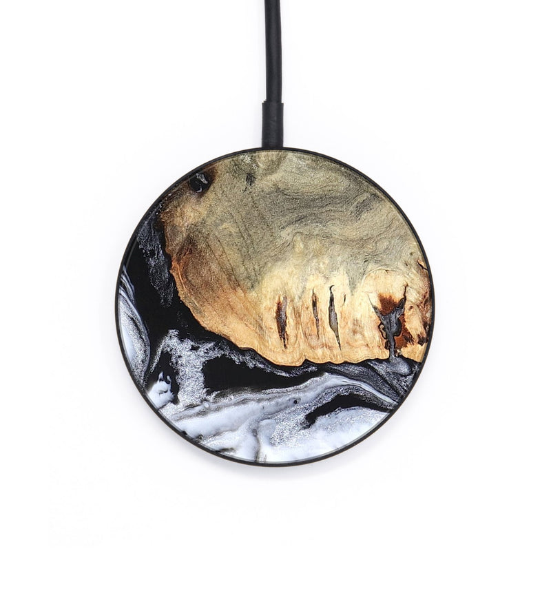 Circle Wood Wireless Charger - Faye (Black & White, 820197)