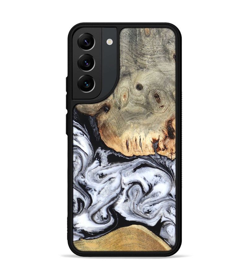 Galaxy S22 Plus Wood Phone Case - Faye (Black & White, 820197)