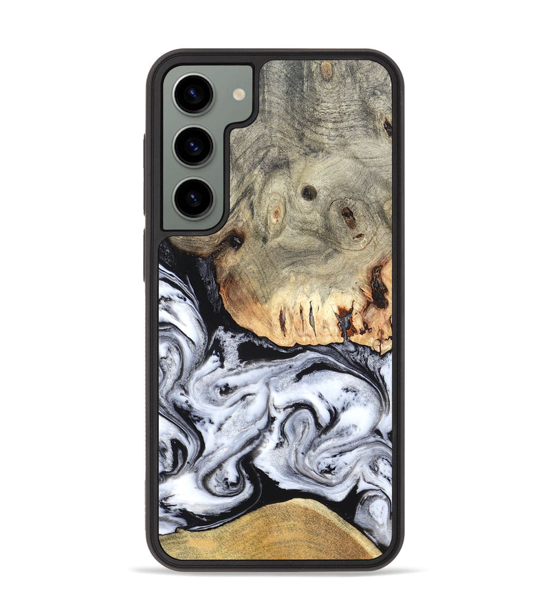 Galaxy S23 Plus Wood Phone Case - Faye (Black & White, 820197)