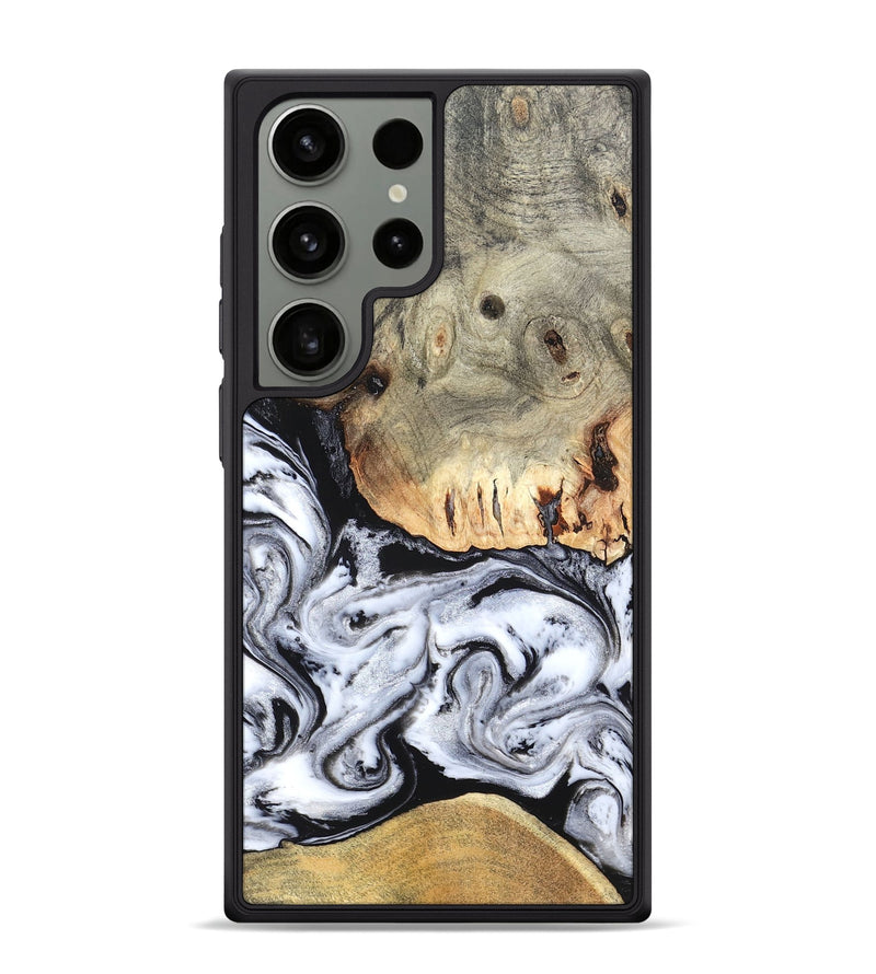 Galaxy S24 Ultra Wood Phone Case - Faye (Black & White, 820197)