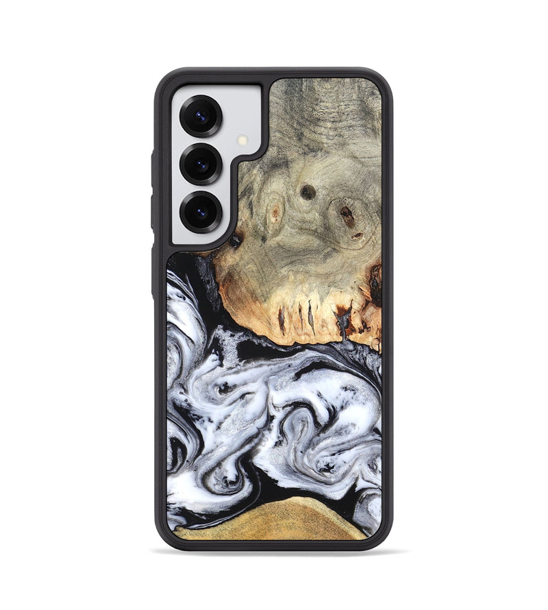 Galaxy S25 Wood Phone Case - Faye (Black & White, 820197)