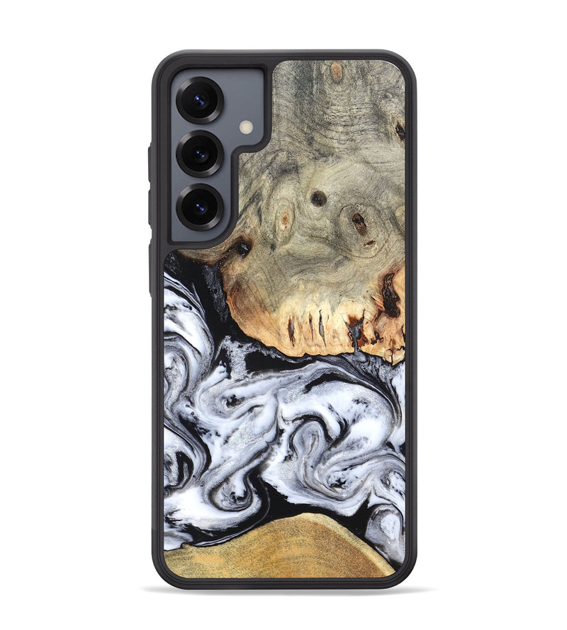 Galaxy S25 Plus Wood Phone Case - Faye (Black & White, 820197)