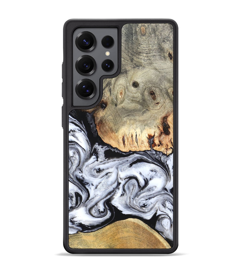 Galaxy S25 Ultra Wood Phone Case - Faye (Black & White, 820197)