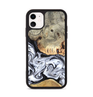 iPhone 11 Wood Phone Case - Faye (Black & White, 820197)