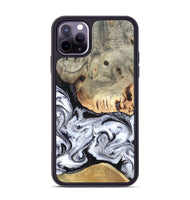 iPhone 11 Pro Max Wood Phone Case - Faye (Black & White, 820197)