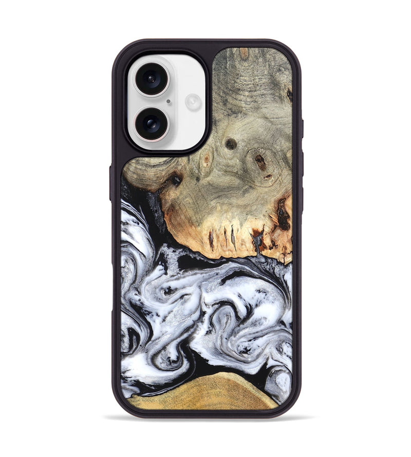iPhone 17 Wood Phone Case - Faye (Black & White, 820197)