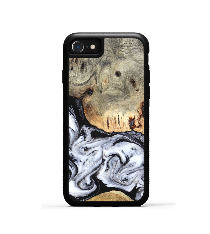 iPhone SE Wood Phone Case - Faye (Black & White, 820197)